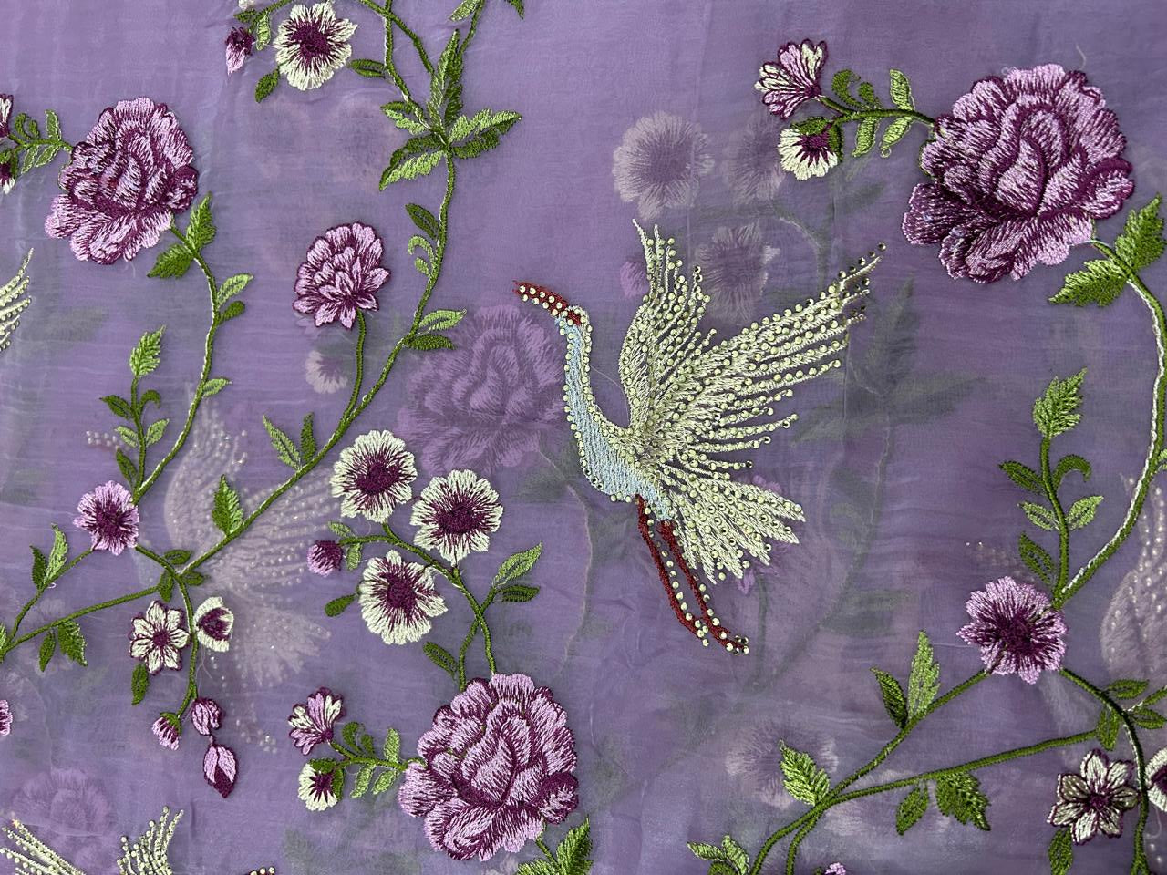 Lavender Petal-Soft Liquid Chiffon Saree